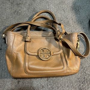Tory Burch Amanda Camel Crossbody Shoulder Tote Handbag Purse Bag - USED